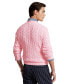 Фото #4 товара Men's Cable-Knit Cotton Sweater