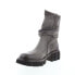 A.S.98 Hersh A82206-301 Womens Gray Leather Zipper Casual Dress Boots 11
