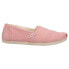 Фото #1 товара TOMS Alpargata Classic Slip On Womens Pink Flats Casual 10018192T