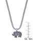 Elephant Pendant 18" Necklace in Silver Plate