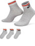 Фото #1 товара Nike Everyday Essential 3 pack ankle socks in grey heather