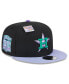 ფოტო #1 პროდუქტის Men's Black/Purple Houston Astros Grape Big League Chew Flavor Pack 9FIFTY Snapback Hat