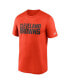 Фото #3 товара Men's Orange Cleveland Browns Legend Wordmark Performance T-shirt