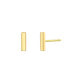 Gold Bar 14K Yellow Gold Stud Earrings