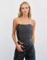 4th & Reckless PU corset top in black