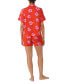ფოტო #2 პროდუქტის Women's 2-Pc. Floral Boxer Pajamas Set