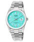 ფოტო #1 პროდუქტის Men's West Village Swiss Automatic Silver-Tone Stainless Steel Bracelet Watch 40mm