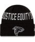 ფოტო #1 პროდუქტის Men's Black Atlanta Falcons Team Social Justice Cuffed Knit Hat