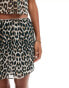 ASOS DESIGN chiffon mini skirt in animal print co ord