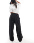 Фото #10 товара Stradivarius STR Petite slouchy tailored trouser in black