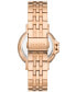 ფოტო #3 პროდუქტის Women's Signatur Sport Lille Three Hand Date Rose Gold-Tone Stainless Steel Watch 34mm