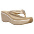 Фото #2 товара Volatile Paiges Rhinestone Wedge Womens Gold Casual Sandals PV104-954