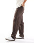 Фото #4 товара ASOS DESIGN baggy trousers in dark brown