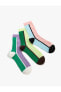 3'lü Soket Çorap Seti Renk Bloklu
