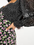 Фото #5 товара Wednesday's Girl polka dot sleeve floral mini dress in multi
