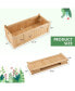 Фото #2 товара Rectangle Wood Flower Planter Box Portable Raised Vegetable Patio