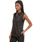 ფოტო #2 პროდუქტის PARIS Women's Jacquard Logo Sleeveless Shirt