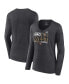 ფოტო #1 პროდუქტის Women's Heather Charcoal San Francisco 49ers 2023 NFC West Division Champions Conquer Long Sleeve V-Neck T-shirt