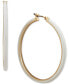 ფოტო #1 პროდუქტის Gold-Tone Medium Color-Coated Hoop Earrings, 1.52"