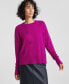 Фото #1 товара Women's Embellished Star Long-Sleeve 100% Cashmere Sweater, Created for Macy's