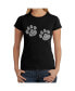 ფოტო #1 პროდუქტის Women's Word Art T-Shirt - Meow Cat Prints