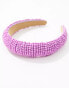 My Accessories beaded hairband in fondant pink - фото #2