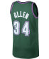 Фото #4 товара Men's Ray Allen Kelly Green Milwaukee Bucks 1996-97 Hardwood Classics Swingman Jersey