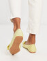 ASOS DESIGN Lake bow pointed ballet flats in lemon