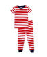 Фото #2 товара Костюм для малышей Pajamas for Peace Love Stripe для мальчиков и девочек 2-х предметный
