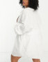 Фото #8 товара ASOS DESIGN Curve textured button through beach shirt in white