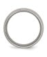 Titanium Brushed 12mm Half Round Wedding Band Ring