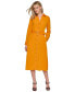 ფოტო #1 პროდუქტის Women's Belted Midi Shirtdress