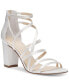ფოტო #1 პროდუქტის Women's Stassey Bridal Strappy Block-Heel Sandals