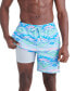 ფოტო #1 პროდუქტის Men's Oh Buoy 2N1 Geo Gradient Printed Volley 7" Swim Shorts