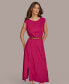 ფოტო #5 პროდუქტის Donna Karan Women's Sleeveless Belted Jersey Midi Dress