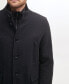 Фото #4 товара Men's Wool Twill Stand Collar Topper with Nylon Bib Coat