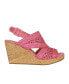 Фото #2 товара Women's Teangi Raffia Slingback Platform Wedge Sandals