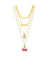 Фото #1 товара kensie 4 Chain Necklace Set with Cherry Pendant