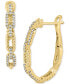 ფოტო #3 პროდუქტის EFFY® Diamond Rope Chain Link Hoop Earrings (3/8 ct. t.w.) in 14k Gold