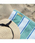 Фото #2 товара Oversized Extra Thick Luxury Beach Towel (35x70 in., 600 GSM), Pinstriped, Soft Ringspun Cotton Resort Towel