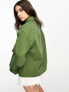 Фото #5 товара ASOS DESIGN Petite lightweight cotton pocket shacket in dark khaki