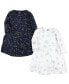 ფოტო #1 პროდუქტის Baby Girls Cotton Dresses, Metallic Snowflake Star