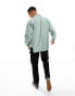 Фото #4 товара ASOS DESIGN 90s oversized cord shirt with double pockets in sage green