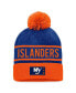 ფოტო #1 პროდუქტის Men's Blue, Orange New York Islanders Authentic Pro Alternate Logo Cuffed Knit Hat with Pom