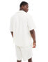 Jack & Jones Premium oversized towelling co-ord shirt in white