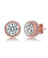 ფოტო #1 პროდუქტის Sterling Silver Round-cut Cubic Zirconia Stud Earrings