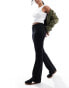 Monki flared leg trousers in black