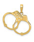 ფოტო #1 პროდუქტის Handcuffs Pendant In 14k Yellow Gold