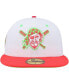 Фото #3 товара Men's White, Coral Pittsburgh Pirates Three Rivers Stadium 30th Anniversary Strawberry Lolli 59FIFTY Fitted Hat