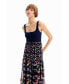 ფოტო #4 პროდუქტის Women's Combination floral midi dress